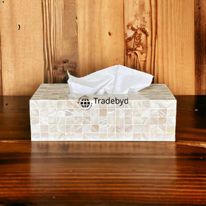 Caja de Pañuelos Decorativa Premium con Diseño Floral Grabado, Múltiples Formas para Hogares Modernos - Product Image 1