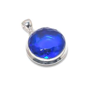 Colgante de Zafiro Azul, Plata de Ley 925, Joyería Clásica Hecha a Mano, Alta Calidad para Niños, Uso Diario, Regalo de Compromiso - Product Image 6
