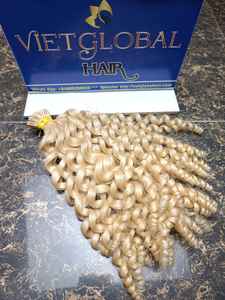 5% de descuento Super Double Drawn Blonde Curly I Tip Hair Extensions Vietnam's Virgin Cambodian Hair High Grade From Sale off - Product Image 6