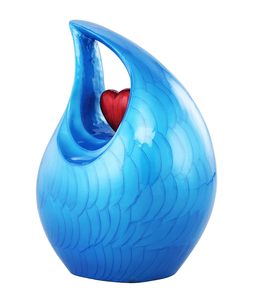 โกศใส่ศพรูปหยดน้ำตาเคลือบสำหรับสัตว์เลี้ยงที่ทำด้วยมือทำจากโลหะผสมแข็งอุปกรณ์ตกแต่งงานศพที่ระลึก - Product Image 2