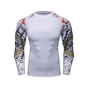 Traje de Baño Rash Guard para Hombre, Spandex/Poliéster, Compresión, Manga Larga, Secado Rápido, Transpirable, Sostenible, para Deportes al Aire Libre y Ciclismo - Product Image 1