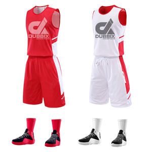 Conjunto de Uniforme de Baloncesto Reversible Personalizable para Hombre, 100% Poliéster, Transpirable, para Entrenamiento Deportivo de Verano, Ropa Deportiva 3D - Product Image 2