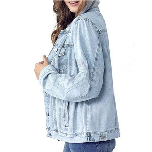 Chaqueta con Capucha y Botones Personalizada, Grosor Estándar, Ecológica, con Logotipo Impreso en la Parte Delantera, 100% Algodón, Ropa de Invierno para Mujer - Product Image 5