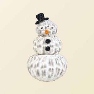 Cesta de Almacenamiento Multiusos de 3 Niveles, Moderna y Ecológica, de Ratán Natural, Marca Snowman - Product Image 1