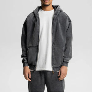 Sweat à capuche oversize unisexe personnalisé 2025, style streetwear, qualité tendance, manches longues, hiver, 100% coton, brodé - Product Image 1