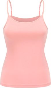 Camisoles pour filles de marque de distributeur personnalisées style décontracté tissu polaire de coton respirant couleur audacieuse débardeurs rembourrés pour femmes - Product Image 2