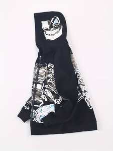 100% coton polaire pull à capuche hommes en relief poche kangourou brodé ODM respirant fermeture éclair extérieur lourd surdimensionné - Product Image 4