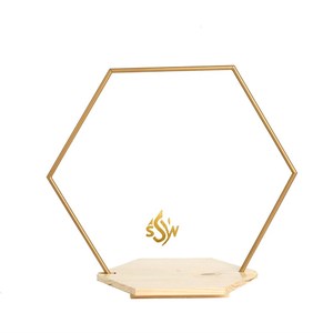 Support pour arc de mariage Design moderne et élégant en forme d'hexagone Anniversaire et anniversaire Dîner romantique Décoration florale Fournitures de support - Product Image 1