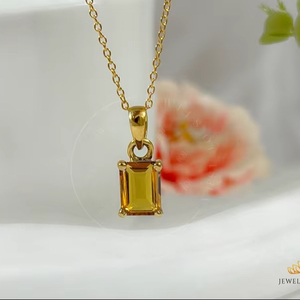 Colorful Ruby Gold Luxury Flower Shape Pendant <b>Necklace</b> Mothers <b>Birthstone</b> Jewelry with Gift - Product Image 1