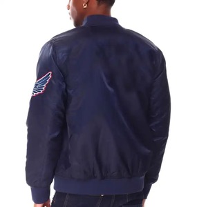 การออกแบบที่กําหนดเองเบสบอลเสื้อแจ็คเก็ตบอมเบอร์แพทช์ที่มีคุณภาพสูงเย็บปักถักร้อยโลโก้ผู้ชายแจ็คเก็ตเบสบอล - Product Image 5