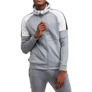 Sweat à capuche zippé 100% coton unisexe en éponge française double couche longue polaire d'hiver couleur unie sweats à capuche numériques pour hommes - Product Image 3