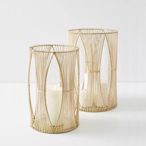 Article chaud rotin lanterne bougeoir fait à la main en osier naturel rotin bougie lanterne décoration de la maison fabriqué au Vietnam - Product Image 6