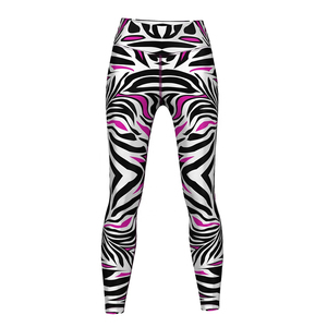 100% poliéster Spandex diseño personalizado mallas de cintura alta para mujer pantalones ajustados sublimados sin costuras entrenamiento de gimnasio al por mayor - Product Image 6
