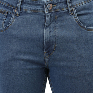 Pantalones de mezclilla casuales de calidad superior Cómodo corte recto Cintura media Estilo de calle alta con diseño personalizado - Product Image 2