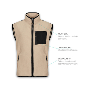 Vente chaude réversible hommes polaire gilet superbe qualité avec fourrure décoration dernière conception en différentes tailles hiver polaire Gilet - Product Image 5