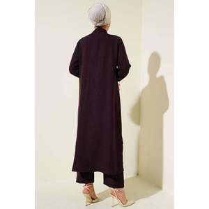 Tunique Longue Embellie de Pierre, Ensemble de 2 Pièces Pourpre - Product Image 3