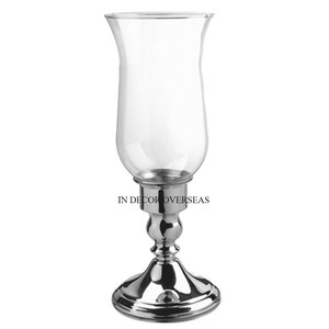 Dernier modèle Arrivée Argent Brillant Poli Unique Designer Métal Et Verre Flou Fait Look Attrayant Ouragan Titulaire Fournitures - Product Image 5
