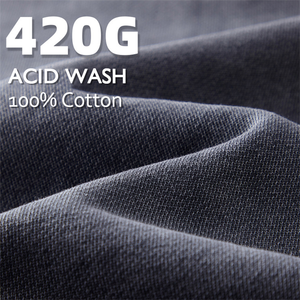 Sudaderas con capucha en blanco para hombre con lavado ácido 420GSM de alta calidad 100% algodón desgastado Retro suéter de gran tamaño sudaderas con capucha de moda - Product Image 4