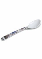 Ensemble de service en mélamine anti-taches, brillant, résistant aux bris, assiettes, bols, cuillères, triple revêtement durable, 4 pièces