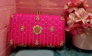 Bolso mágico de noche hecho a mano con rosca de diseño clásico y de moda, monedero de seda bordado, embrague de Metal, diseños para fiesta de boda - Product Image 2