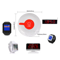 Sonnerie FD-2 bouton d'appel de serveuse 433mhz serveur de Restaurant système d'appel de sonnette Push sans fil téléavertisseurs de Service à une touche