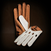 Guantes de cuero profesionales 100% para conducir automóviles, venta al por mayor, guantes de conducción de cuero Real ajustados, guantes de pantalla táctil de moda