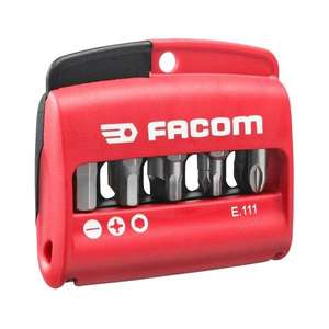 Juego de 10 Puntas Facom de 1/4'' con Portapuntas de 25 mm para Proyectos de Bricolaje con Destornillador - Product Image 1