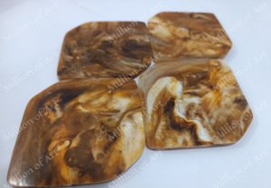 แผ่นรองแก้วทำจากเรซินสำหรับใช้ในบ้านครัวสไตล์คลาสสิกแผ่นรองแก้วกาแฟทรงแปดเหลี่ยมดีไซน์ใหม่2025 - Product Image 2