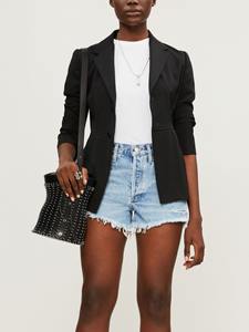 Shorts en jean droits pour femmes, personnalisés, écologiques, respirants, décontractés, déchirés, en tissu premium spandex/coton, fantastiques pour l'été - Product Image 2