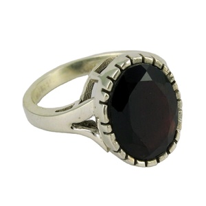 ¡Amor profundo! Anillos de plata de ley 925 con forma ovalada, joyería de piedras preciosas hechas a mano, granate rojo, 925 - Product Image 1