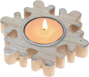 Bougeoir en bois de ferme vintage fait à la main bougeoir en métal et en fer pour la décoration intérieure et la décoration de table de mariage - Product Image 6