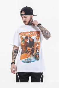 Wholesale 100% Cotton Poplin Breathable Plain Oversized Puff Printing T-<b>Shirt</b> Custom Brand <b>Men</b> and Women Half Sleeve - Product Image 2