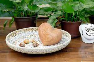 ที่แขวนผนังทำจากไม้รูปหัวใจไม้ที่ทันสมัยของขวัญแสนสบายสำหรับบรรเทาความเครียดความวิตกกังวลและแขวนผนัง - Product Image 3