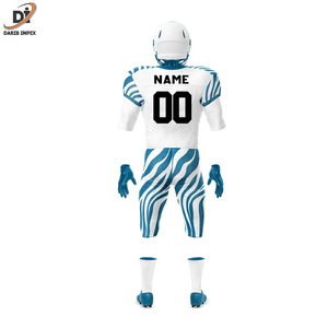 Uniforme de fútbol americano de color liso de diferentes estilos Uniforme de fútbol americano de secado rápido sublimado - Product Image 3