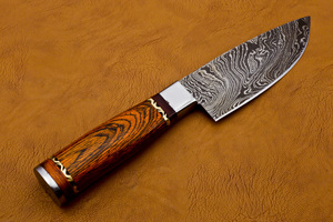 มีดเชฟดามัสกัสทำด้วยมือพร้อมด้ามจับเหล็กและไม้ pakka ปรับแต่งได้ตามต้องการ - Product Image 4