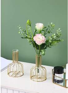 Modern Design Space-Saving Home Decor Lightweight Durable Stackable Metal <b>Flower</b> <b>Vases</b> <b>for</b> <b>Small</b> Spaces Shelves Tabletop <b>Vase</b> - Product Image 2