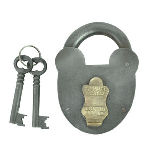Cast Iron and Brass Brilliant Padlock Pad <b>Locks</b> With <b>Key</b> Super Selling Cast Iron Heavy Duty Solid Security <b>Lock</b> From India - Product Image 1