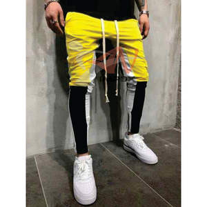 Alta calidad de impresión personalizada Logo Hombres Multi Color Stich Pantalón Algodón Material personalizado Flexible Hombres Pantalón - Product Image 6