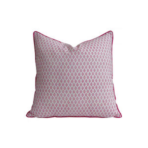Best Selling Products <b>Round</b> <b>Cushion</b> Crafted With Care Hand Block Printed Cotton Piping <b>Cushion</b> Cover Pillow Cover - Product Image 1
