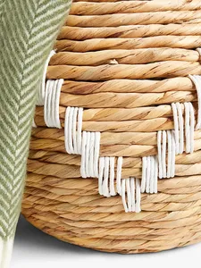 Meilleure vente jacinthe d'eau et panier à tissage blanc bon choix panier à linge en rotin de l'usine du Vietnam directement fabrication - Product Image 3