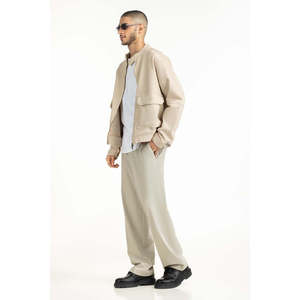 เสื้อแจ็คเก็ตผ้าแคนวาสและโพลีเอสเตอร์ทรงปกติ สไตล์ชุดทำงานฤดูใบไม้ร่วง คอตั้ง ผ่านการตกแต่งและย้อมสี-MN-JKT-WS25-052 - Product Image 1