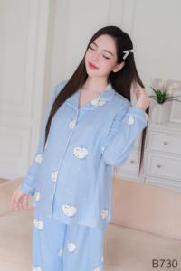 B730 automne/hiver ensemble décontracté minimaliste pour maternité et post-partum coton Anti-rétrécissement longue longueur bonne absorption conception personnalisée - Product Image 3