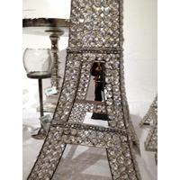 Pièce maîtresse de la tour Eiffel perlée en cristal argenté pièce maîtresse de mariage de luxe décor de maison et de jardin