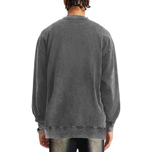 เสื้อฮู้ดและเสื้อสเวตเตอร์เปิดไหล่ทรงโอเวอร์ไซส์ผ้าคอตตอนผสมมีฮู้ดใช้ได้ทั้งชายและหญิงโลโก้ที่กำหนดเอง - Product Image 6