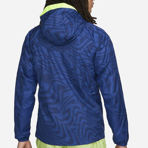 Chaqueta Cortavientos de Mezclilla Ligera para Hombre, Servicio OEM Personalizado, con Capucha, Cuello Alto, Impermeable, de Secado Rápido, para Invierno y Actividades al Aire Libre - Product Image 3