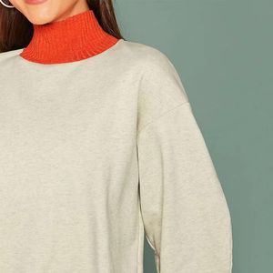 Sudadera Personalizada de Invierno con Cuello Alto para Mujer y Hombre, Logotipo Bordado Estampado, 100% Algodón, Estilo Casual Holgado y Ecológico - Product Image 4