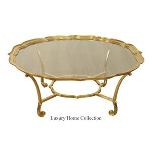 Base de latón pulido de metal dorado con tapa de mármol Muebles para el hogar y el restaurante de alta calidad Mesa auxiliar de café Precio competitivo - Product Image 3