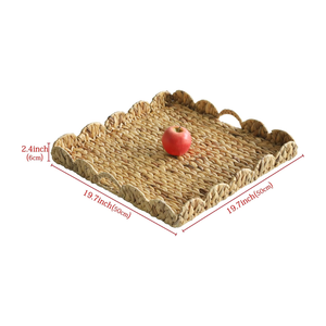 Vente en gros de table pouf carrée extra large plateau table basse écologique en jacinthe d'eau pour bureau petit-déjeuner Vietnam - Product Image 5