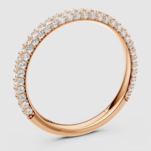 Anillo de Diamantes Naturales Chapado en Oro de 18K con Diamantes Laterales Completos - Estilo Romántico para Aniversario, Boda, Compromiso y Regalos para Fiestas - Product Image 5