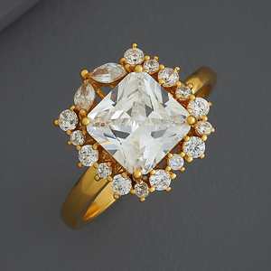 <b>Adjustable</b> Fashionable Cluster <b>Ring</b> with Invisible Setting-<b>Size</b> Opening <b>Adjustable</b> for Engagement Occasions - Product Image 1